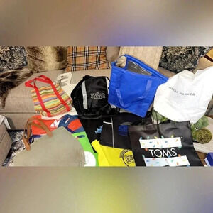 UNISEXUAL Bundle/Lot of 14 Reusable Bags Ass.Styles/Color/Patterns Various Totes